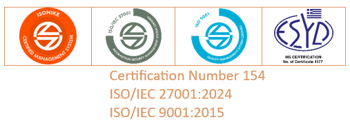 Certificazioni ISONIKE e ESYD - Certificato n. 154 - ISO/IEC 9001:2015 e ISO/IEC 27001:2022